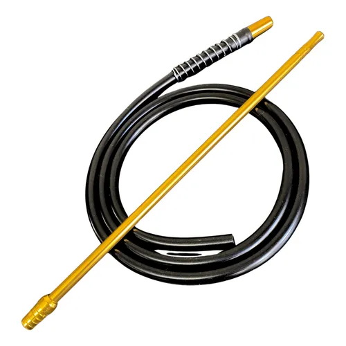 Piteiras e kits com mangueira - Kit mangueira com piteira - Mangueira preta e piteira dourada