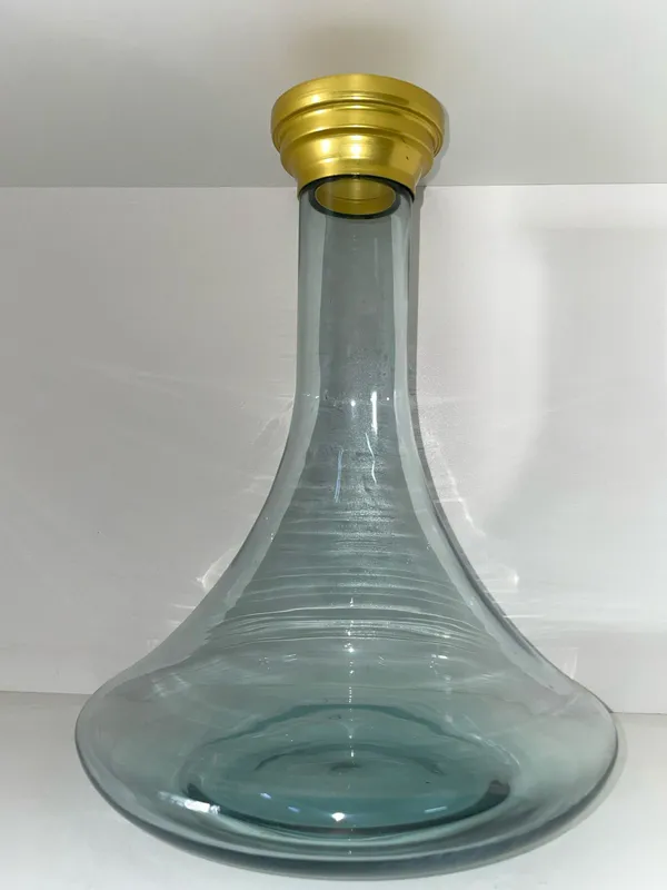 Vaso GIM 30cm - Vaso GIM transparente com bocal dourado