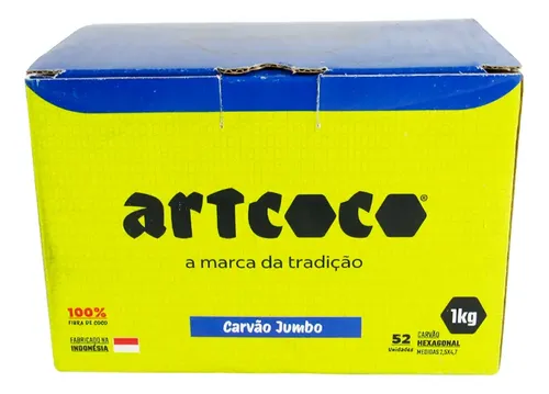 Carvões Art Coco - Art coco 1kg Jumbo
