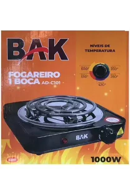 Fogareiros para narguile - Fogareiro 1 boca blindado bak