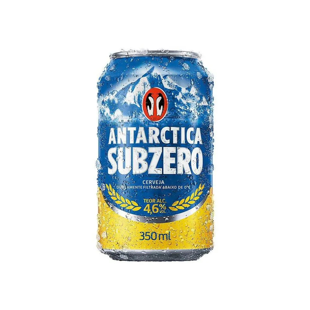 Cerveja Antarctica Subzero Pilsen Lata 350ml.