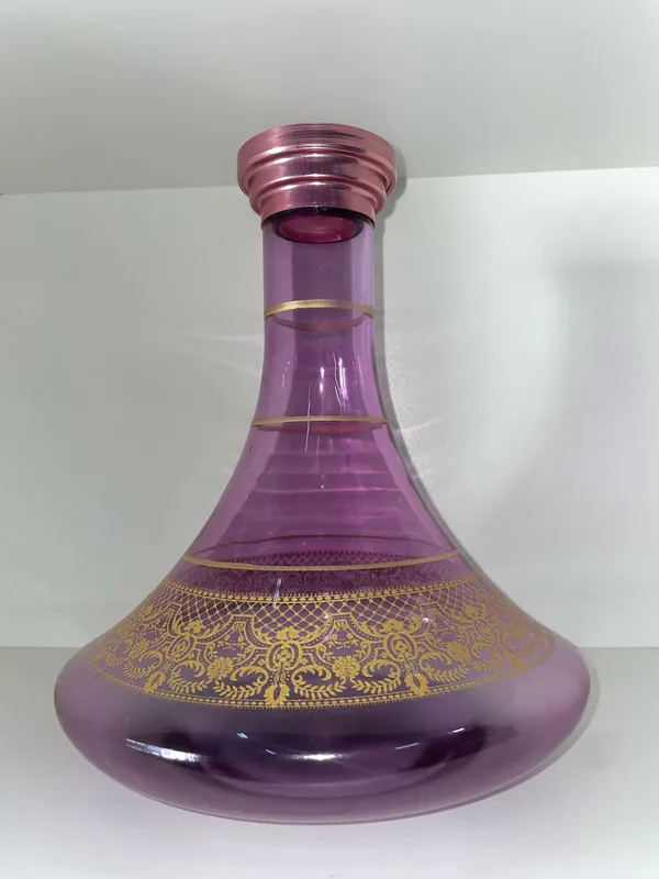 Vaso GIM GOLD - Rosa com listras douradas