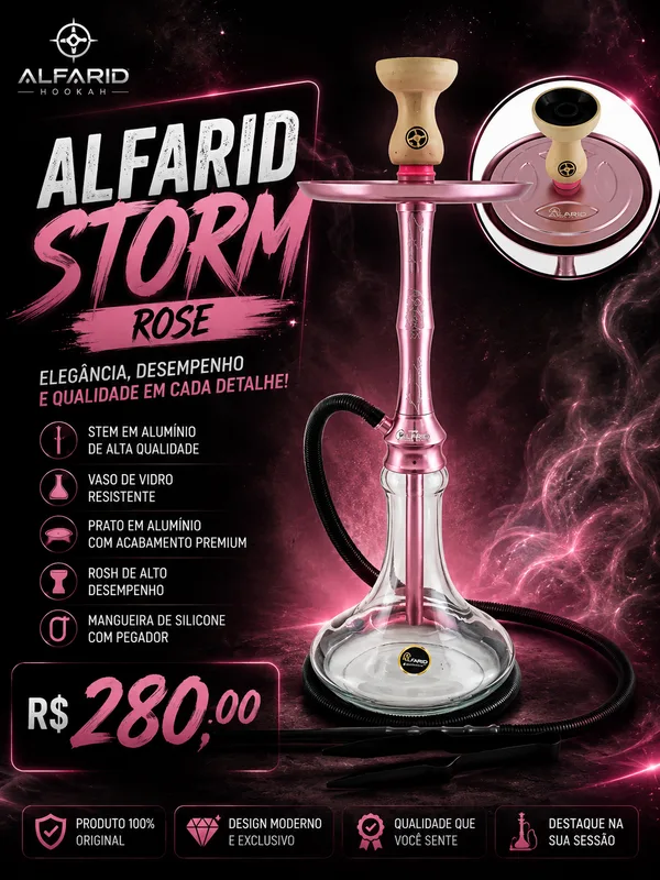 Narguile completo - Alfarid Storm Rose