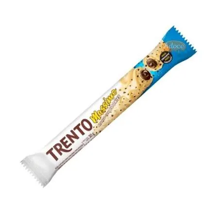 chocolates - TRENTO - WAFER TRENTO MASSIMO BRANCO COM COOKIES 25g