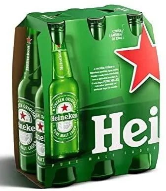 Heineken Long 330ml - Fardo Heineken 330 ml c/6