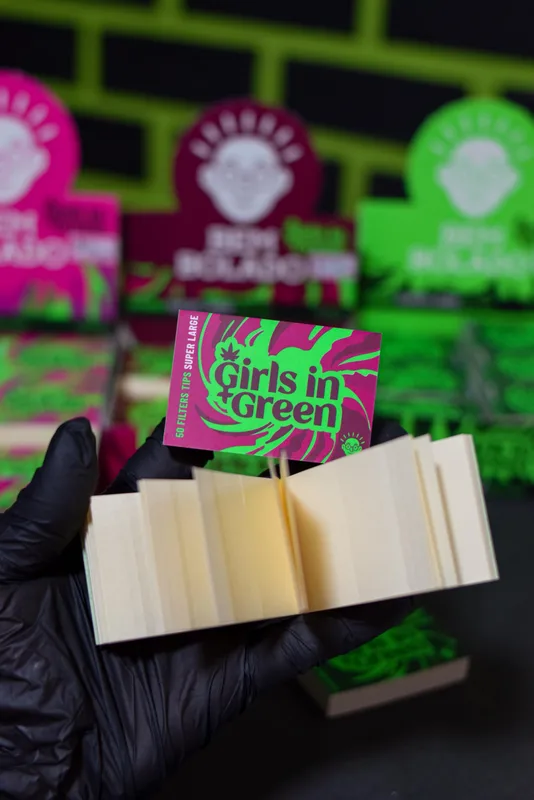 Piteira Bem Bolado - Girls in Green Rosa Super Large (6x4cm)