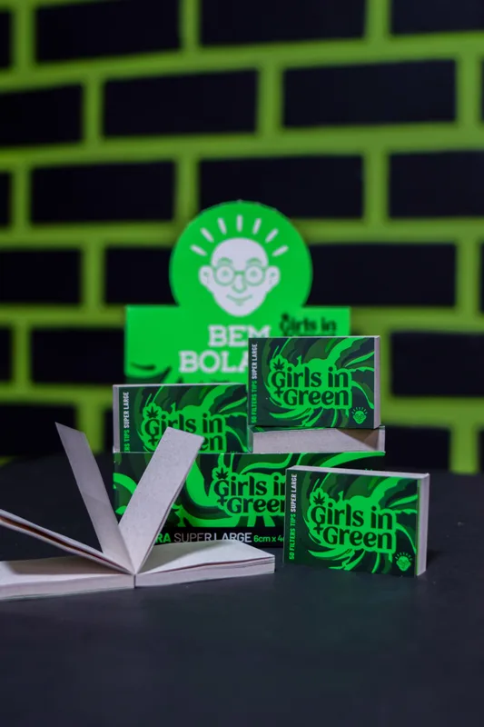 Piteira Bem Bolado - Girls in Green Verde Super Large (6x4cm)