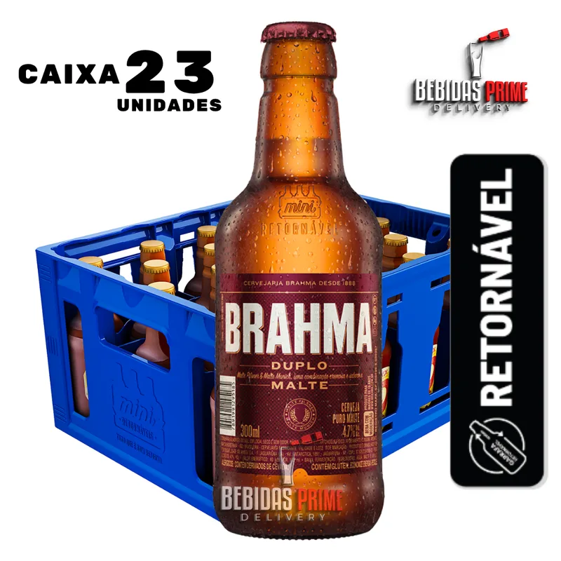 Caixa de Brahma Duplo Malte Buchudinha 300ml | 23 Unidades