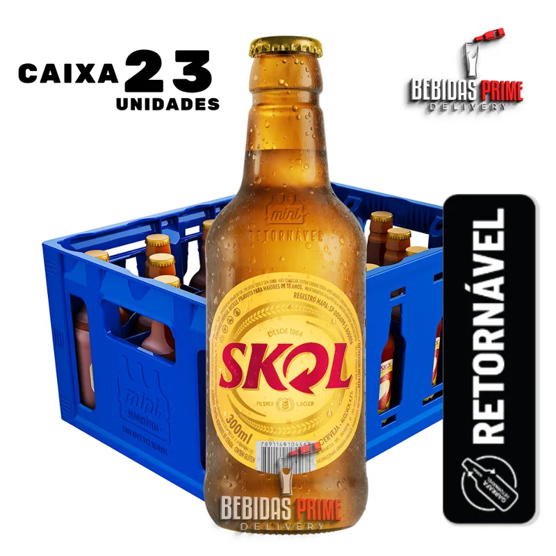 Caixa de Skol Buchudinha 300ml | 23 Unidades