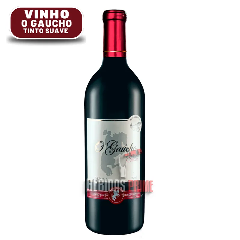 Vinho O Gaucho tinto suave 750ml
