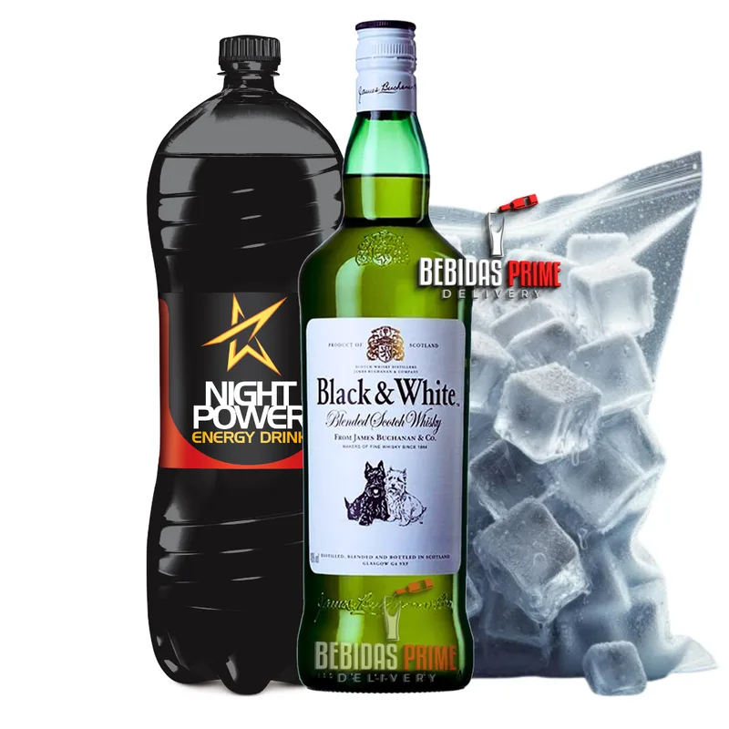 KIT Black & White 1L + NIGHT POWER + GELO CUBO OU SABOR