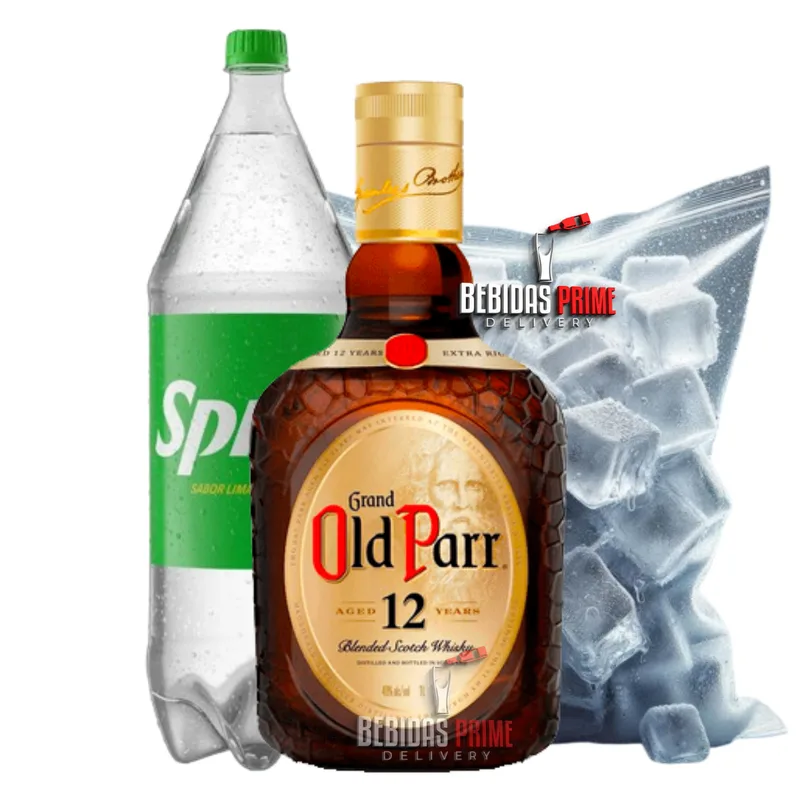 Old Parr 1L + 1 Sprite 2L + 1 Gelo em Cubos - 3kg