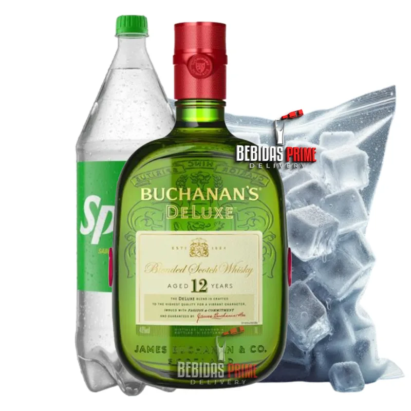 BUCHANAN`S DE LUXE 1L + 1 Sprite 2L+ 1 Gelo em Cubos - 3kg