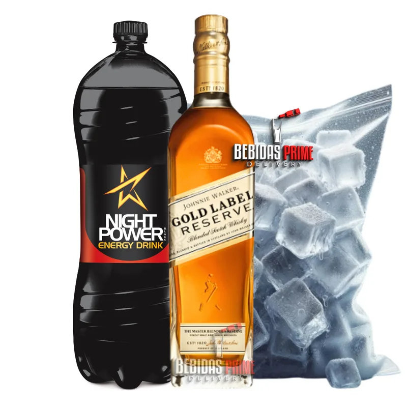 KIT Gold Label 750ml + NIGHT POWER 2L + GELO CUBO OU SABOR