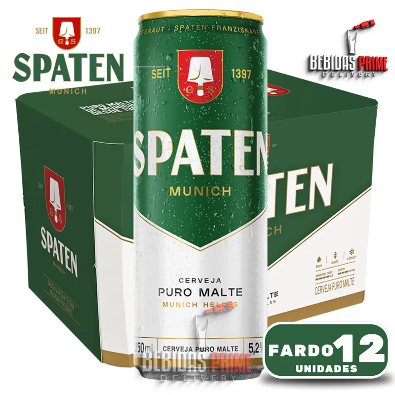 Fardo de Spaten Lata 350ml com 12 Unidades QUINTA DA VERDINHA
