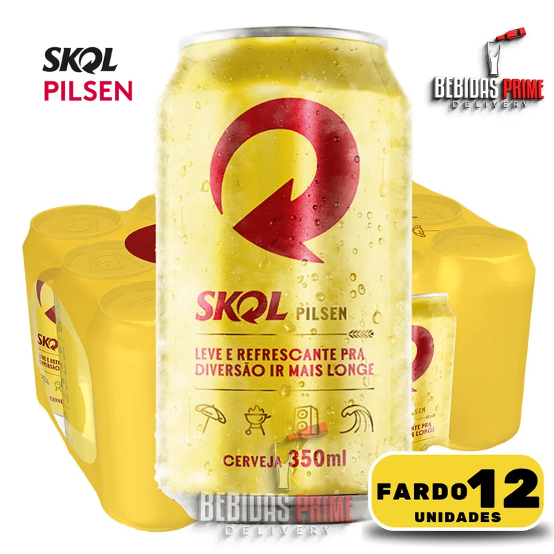 Fardo de Skol Lata 350ml com 12 Unidades