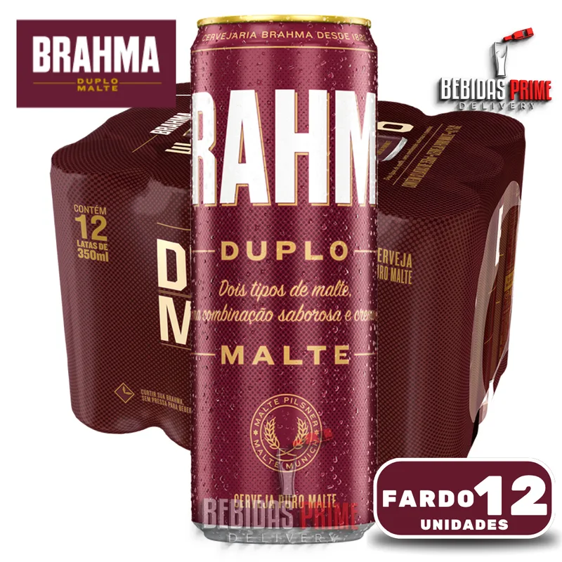 Fardo de Brahma Duplo Malte Lata 350ml com 12 Unidades