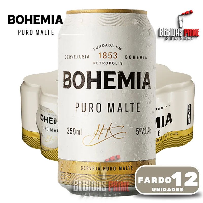 Fardo de Bohemia Lata 350ml com 12 Unidades