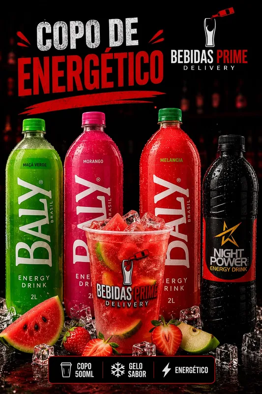 COPAO DE ENERGETICO 500ML COM GELO SABOR