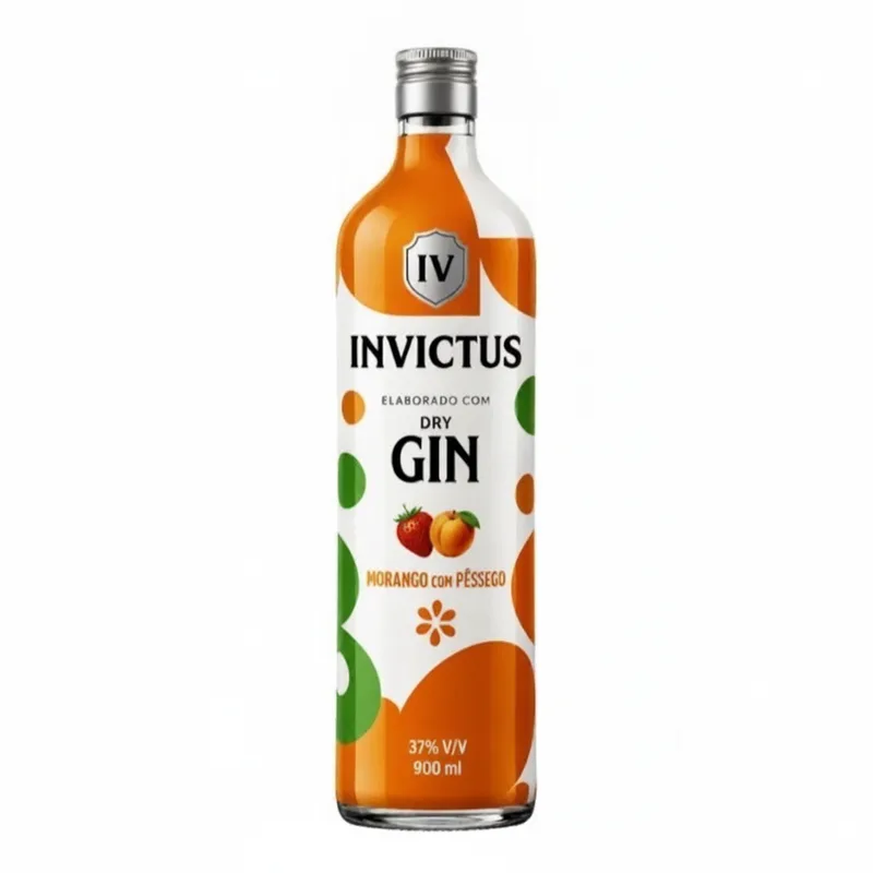 Gin Invictus Morango E Péssego 900ml