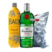 Gin Tanqueray London Dry 750ml + BALY TROPICAL 2L + GELO CUBO OU SABOR