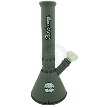 Bong De Silicone Slow Burning Base Triangular Cinza