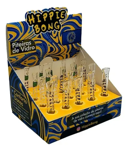 Piteira de Vidro Hippie Bong Solta C/Bocal