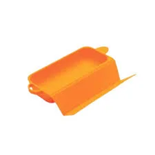 Cuia Silly Dog Banheira Com Suporte Silicone Laranja