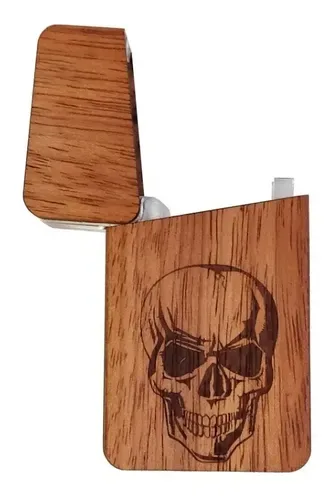 Porta Isqueiro Wood Burning Caveira