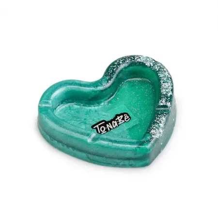 Cinzeiro Resina ToNaBe Coraçao Verde  