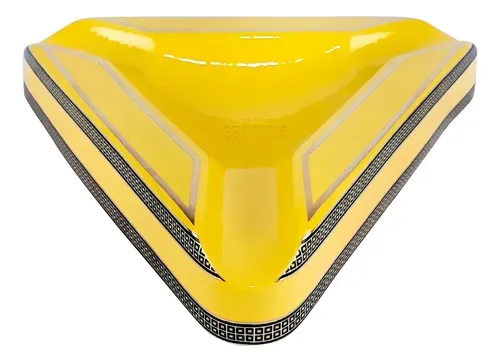 Cinzeiro Para Charuto De Mesa Triangular Amarelo