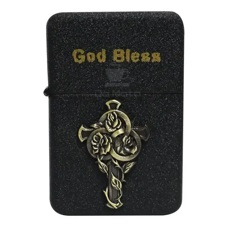 Isqueiro Pavio Classico Cross And Roses 