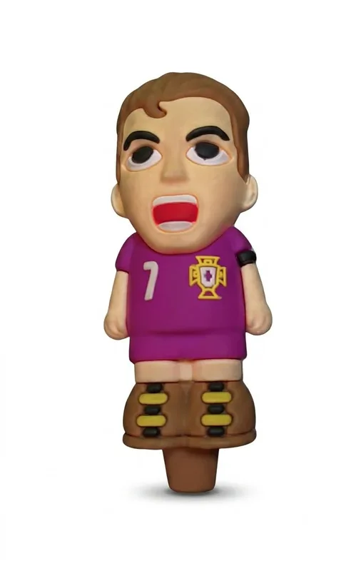 Pipe De Silicone E Vidro Cristiano Ronaldo Vermelho 