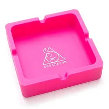 Cinzeiro De Silicone Squadafum Quadrado Rosa