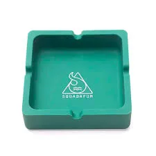 Cinzeiro De Silicone Squadafum Quadrado Verde
