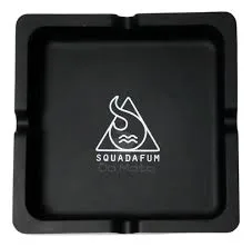 Cinzeiro De Silicone Squadafum Quadrado Preto