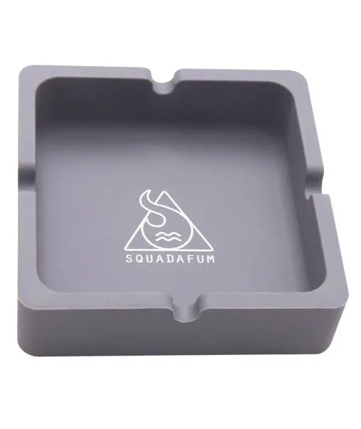 Cinzeiro De Silicone Squadafum Quadrado Cinza