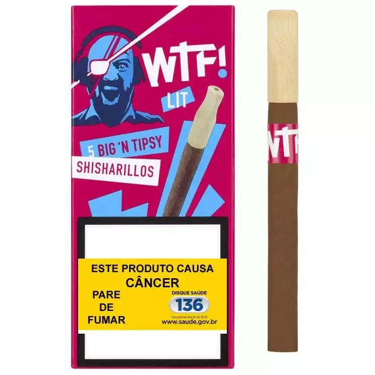 Cigarrilha WTF Lit Frutas Vermelhas Piteira de Madeira