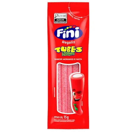 Bala Fini Tubes Morango Citrico