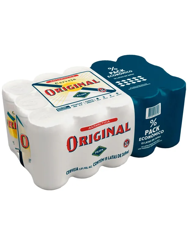Pack com 15 un. Cerveja Original Pilsen Lata 269ml