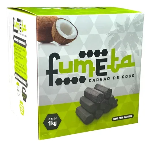 Carvão de Coco Hexagonal Fumeta 1kg