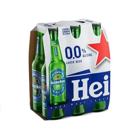 Cerveja Heineken Zero Álcool Long Neck 330ml C/ 6 Unid.