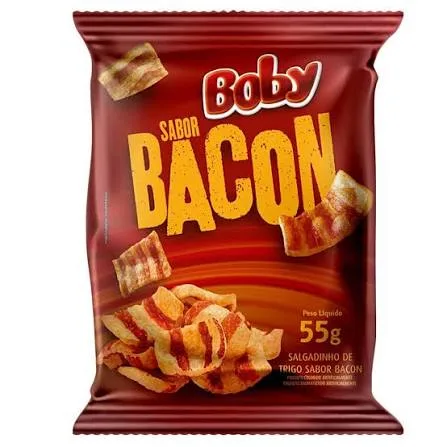 Salgadinho de trigo sabor bacon boby 55g
