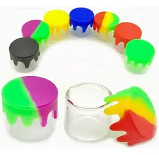 Frasco De Vidro Portátil Com Tampa De Silicone 5ml
