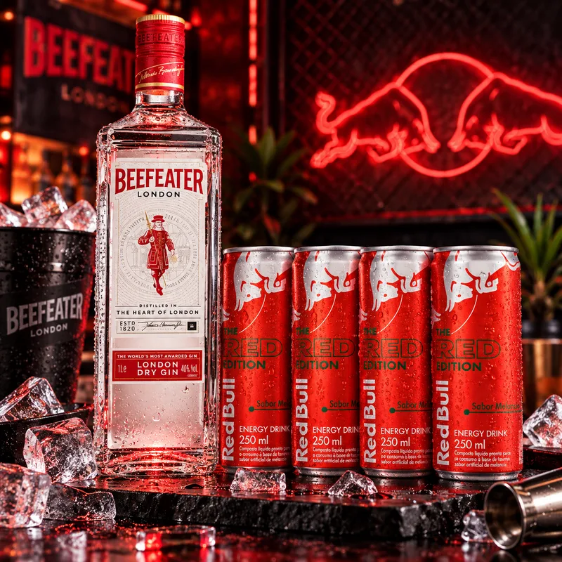 Combo de Beefeater + Red Bull