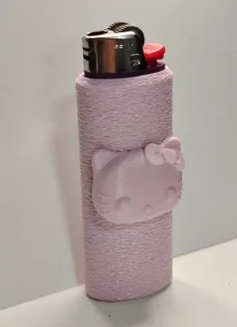 PORTA ISQUEIRO HELLO KITTY 3D ROSA