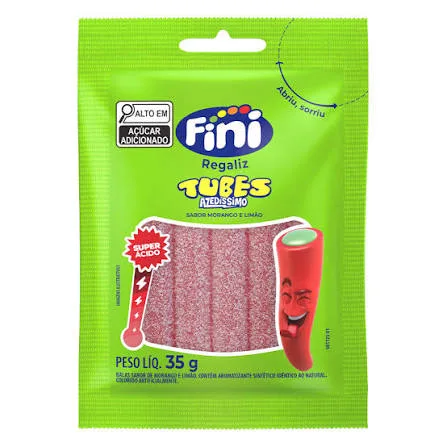 FINI 35G — TUBES AZEDÍSSIMO - MORANGO E LIMÃO