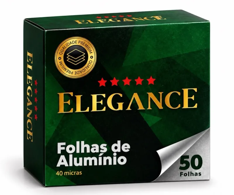 CAIXA ALUMINIO ELEGANCE 50 FOLHAS